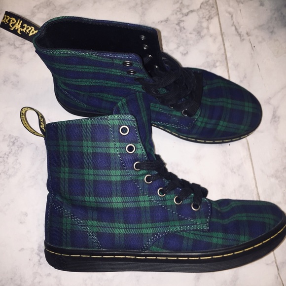 plaid doc martens